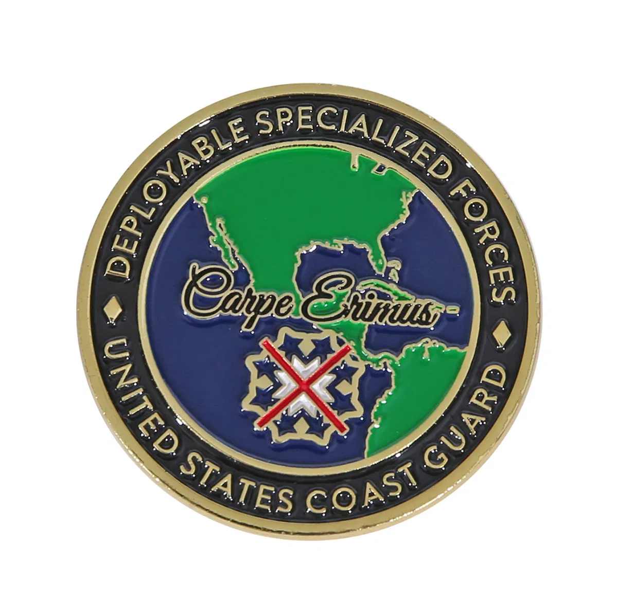 Custom Metal Challenge Coins No Minimum Order K9 Wolf Hard Enamel Challenge Coins