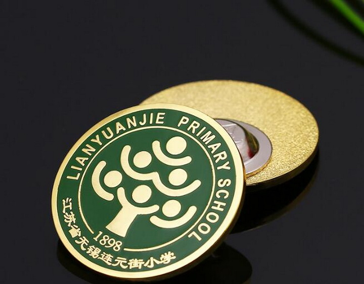 Custom Printed Wholesale Metal Magnetic Button Zinc Alloy Club Badge