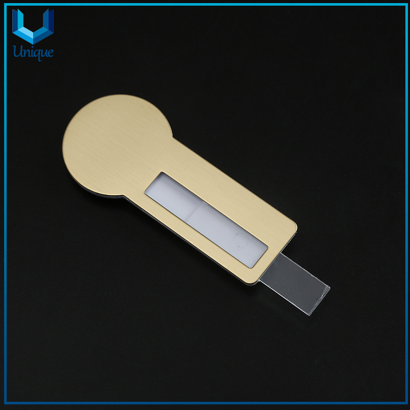 Custom Design Company Hotel Employee High Quality Aluminum Alloy Printed Staff Name Badge, Metal Name Plaque with Safety Pin