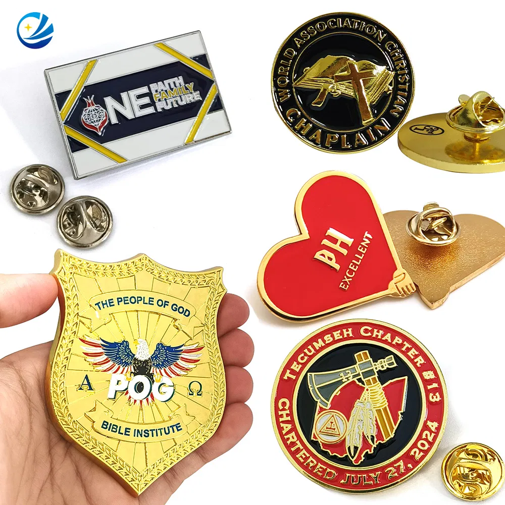 Wholesale Soft Hard Enamel Pin Souvenir Promotional Gift School Religious Metal Badge Kpop Security Cute Animal Anime Lgbt Gay Sports Custom Lapel Pins