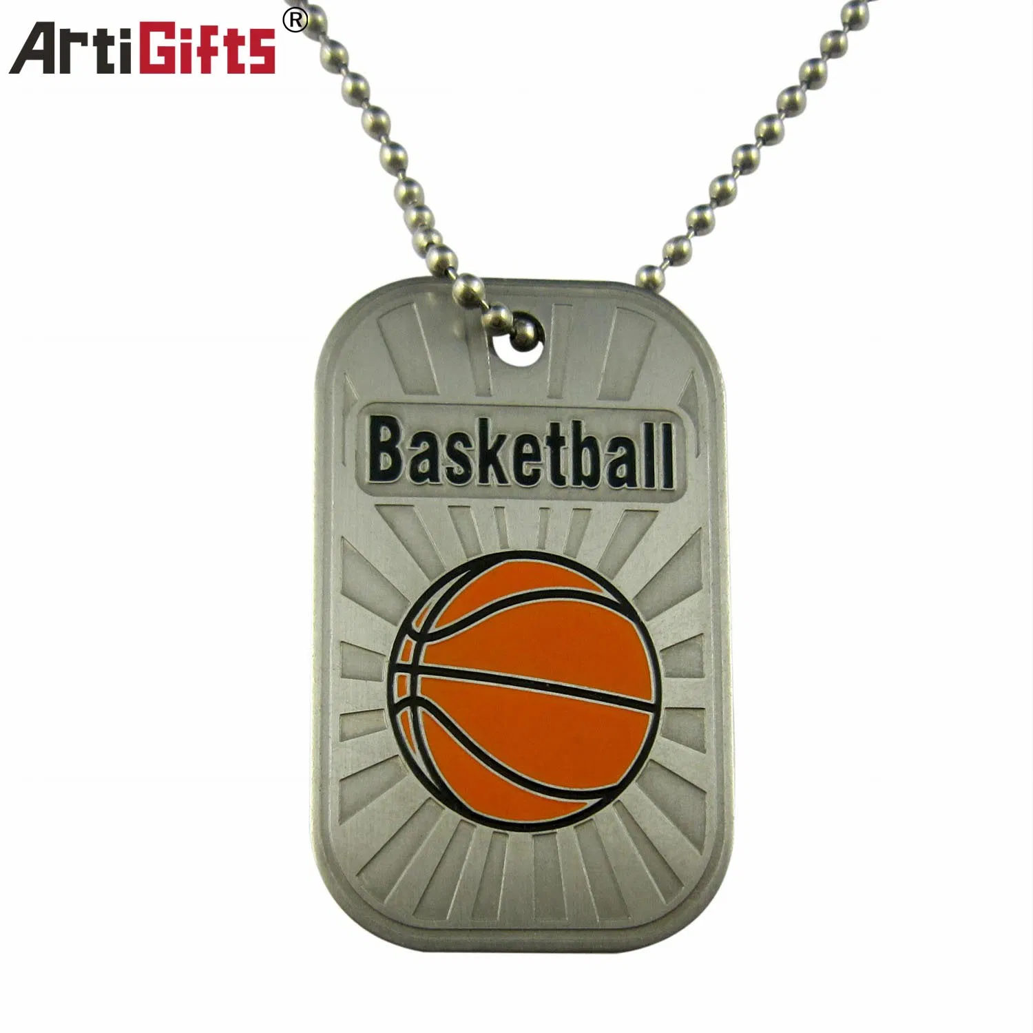 Stainless Steel Dog Tag with Rubber Edge