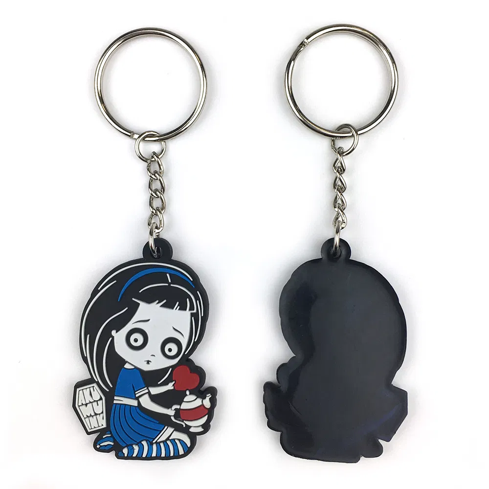 Personalized 3D 2D Embossed Soft PVC Rubber Key Chain