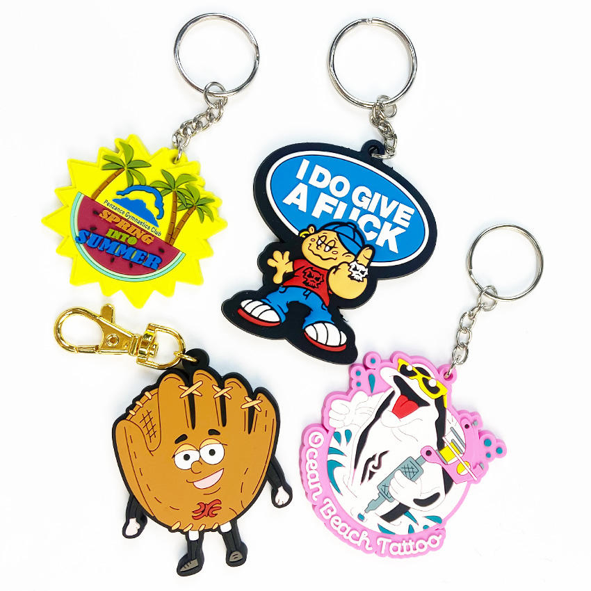 Manufacturer Personalized Eo-Friendly Embossed 2D 3D Keyring Cute Rubber Anime Custom Logo Cartoon Soft PVC Keychain