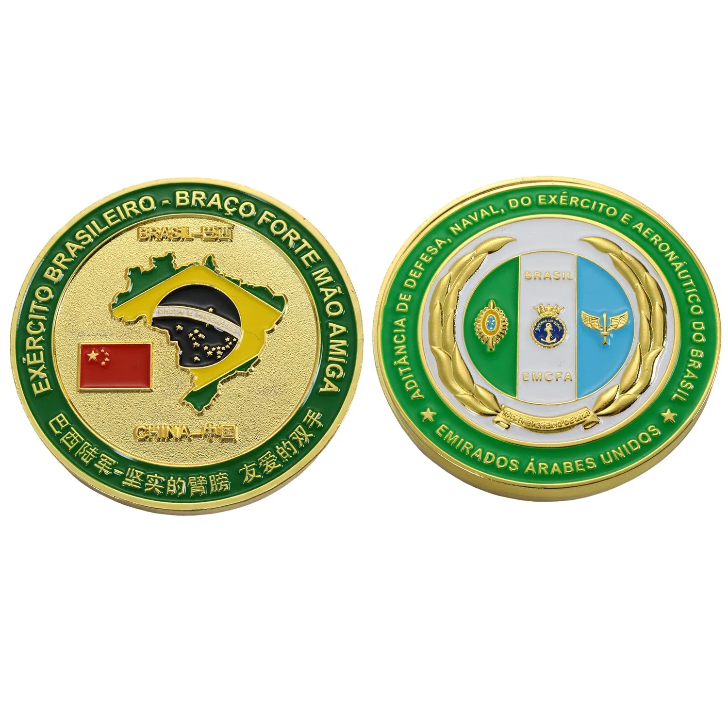 Custom 3D Antique Brass Bronze Plated Commemorative Coin Enamel Metal Challenge Coin