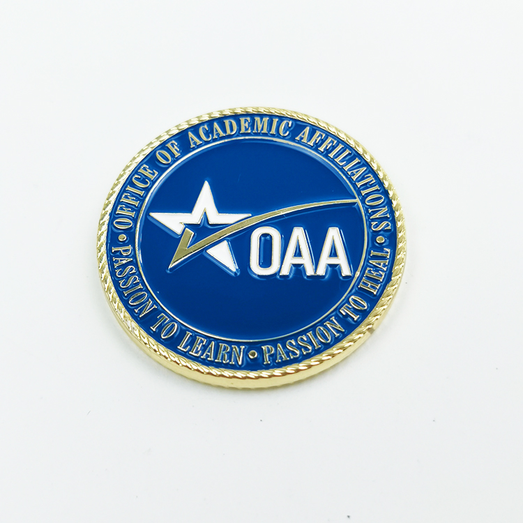 Manufacturer Custom Metal Souvenir Coin Die Casting Enamel Blank 3D Soft Hard Enamel Challenge Coin