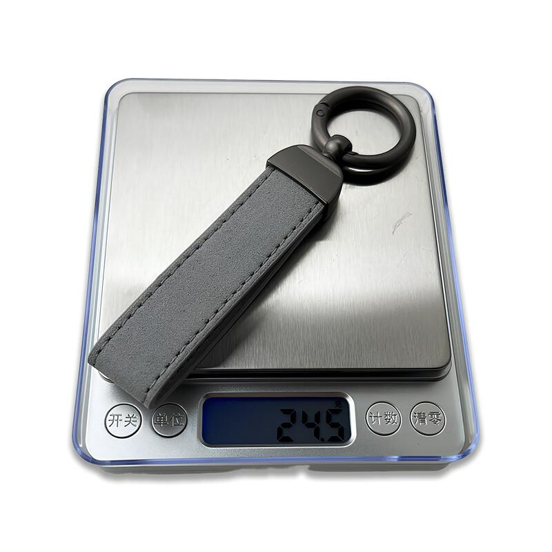 Factory Car Key Chains Brand Logo Metal Black Key Holder Accessories Gift PU Leather Keychain