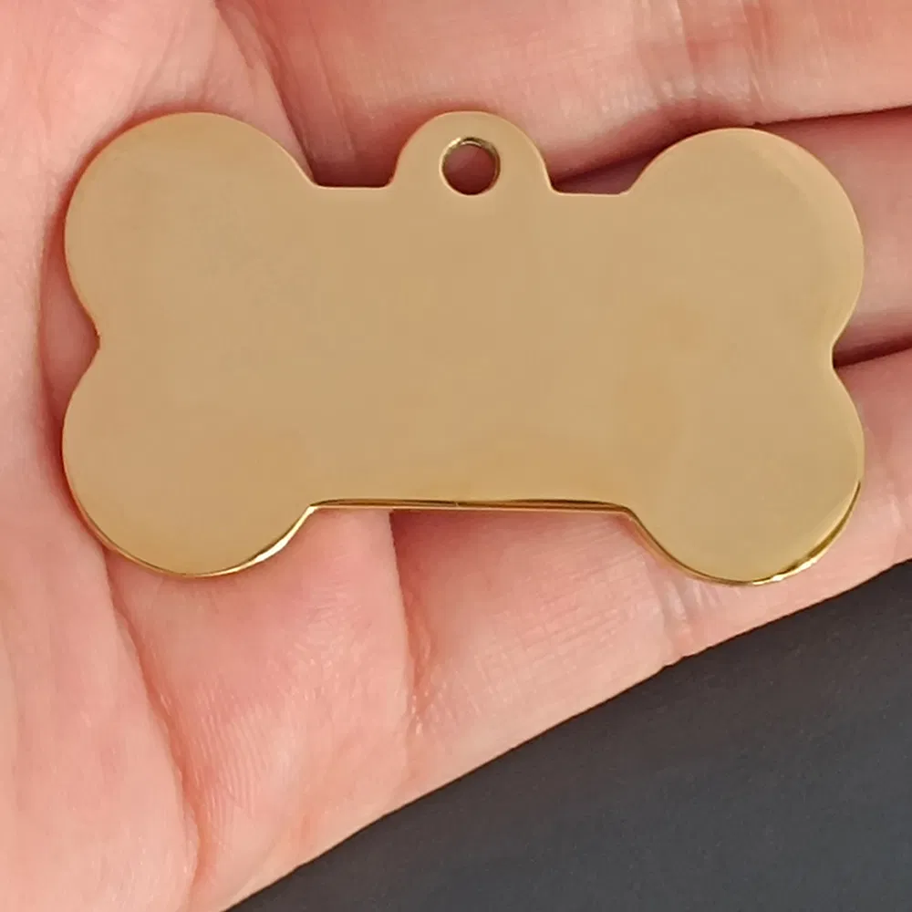 China Cheap Custom Blank Metal Pet Tag Sublimation Personalized Stainless Steel ID Name Dog Tags