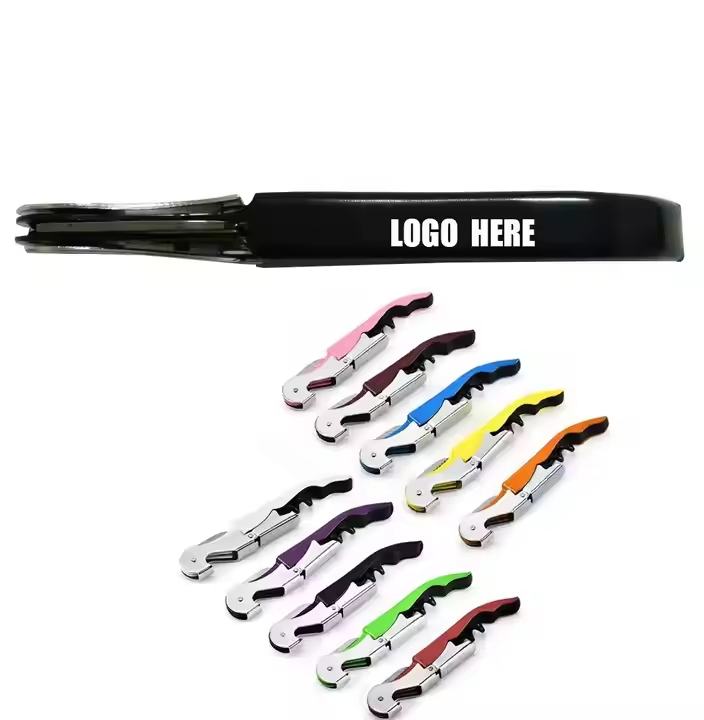 Custom Logo Multi-Function Corkscrew Stainless Wine Bottle Opener Professional Wine Opener Corkscrew Kitchen Beer Opener