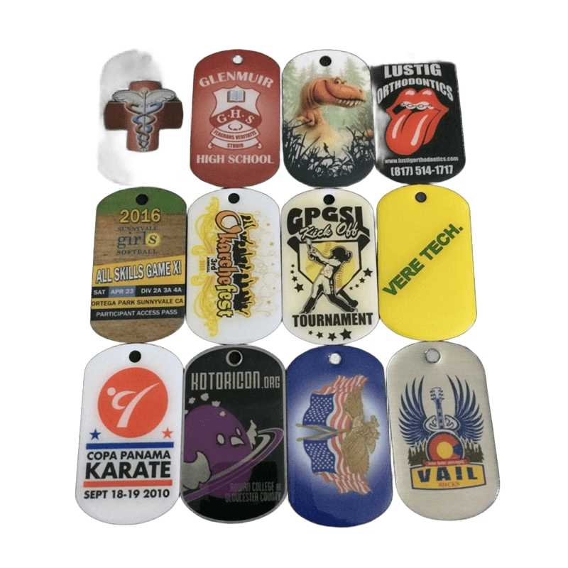 Factory Custom Stainless Steel Iron Metal Military Dog Tag Chain for Souvenir