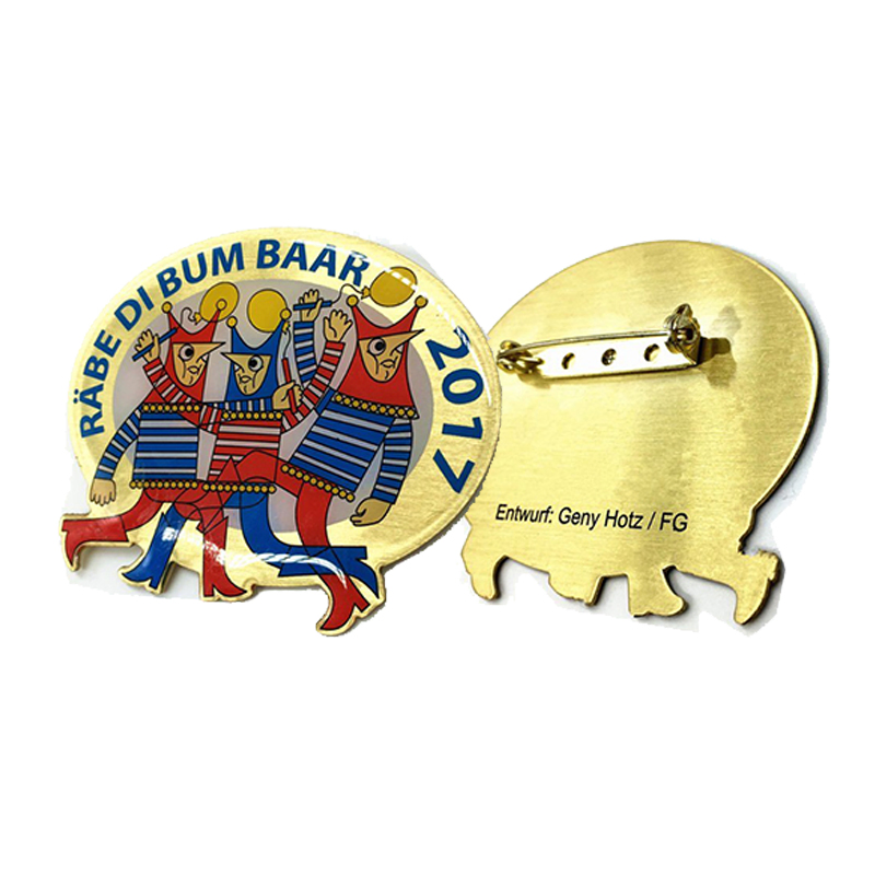 Manufacturer Custom Logo Design 3D Blank Brooch Metal Button Hard Soft Enamel Name Logoemblem Badge