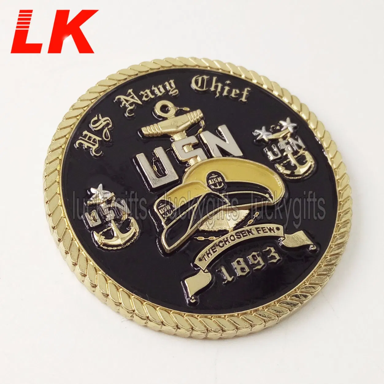 Antique Plating Metal Military Challenge Coin with Custom Logo