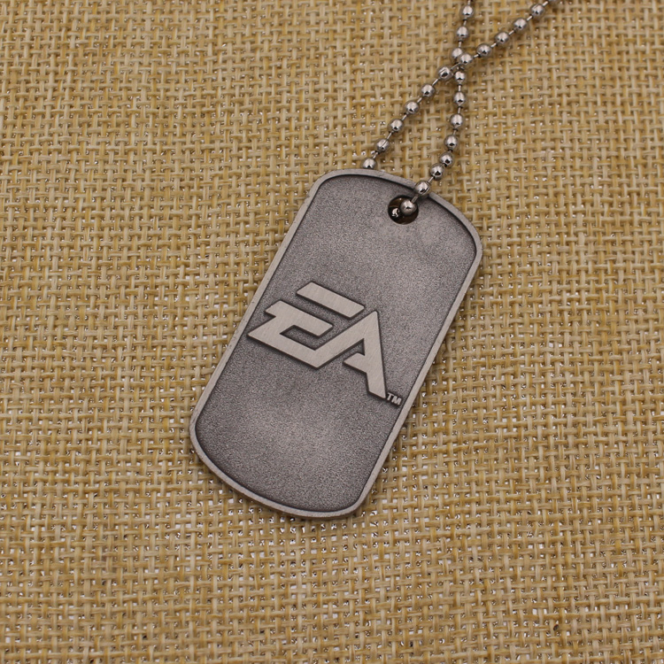 Wholesale Stainless Steel Blank Dog Name Tag, Metal Dog ID Tag Chain, Custom Dog Tag with Ball Chain for Necklace