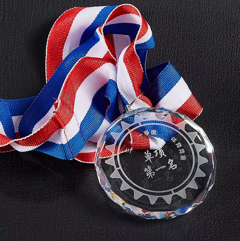 Manufacture Custom Sport Souvenir Award Sublimate Blank Glass Plexy Acrylic Crystal Medal Medallion