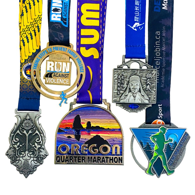 Customized Metal 3D Enamel Souvenir Medallion Custom Award Commemorative Medals Running Race Medals