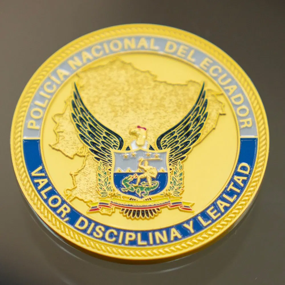 Customized 3D Style Metal Antique Gold Brass Plating Engraved Emblem Fantastic Polished Custom Challenge Coins for Souvenir