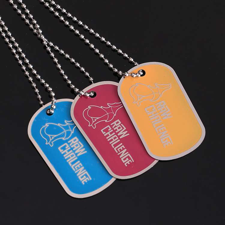 Personalized Blank Pet ID Dogtag Necklace Metal Custom Dog Collar Custom Dog Tag