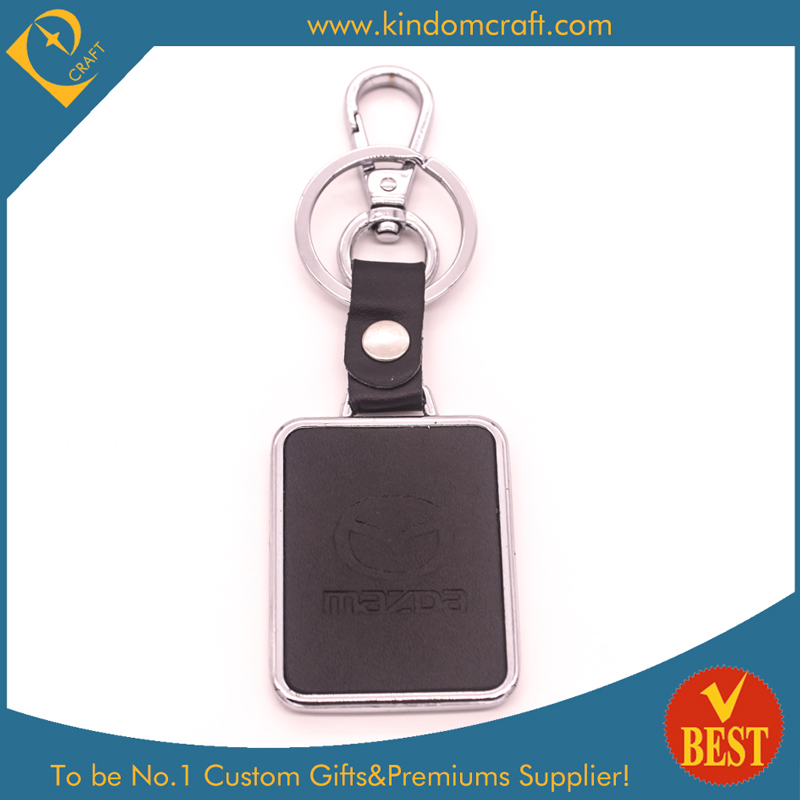 Manufacturer Promotional Gift Special Design Personal Logo Metal Genuine Leather Key Chain in High Quality
