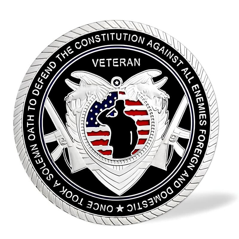 Custom Brass Stamped Hard Enamel American Collective Challenge Coin