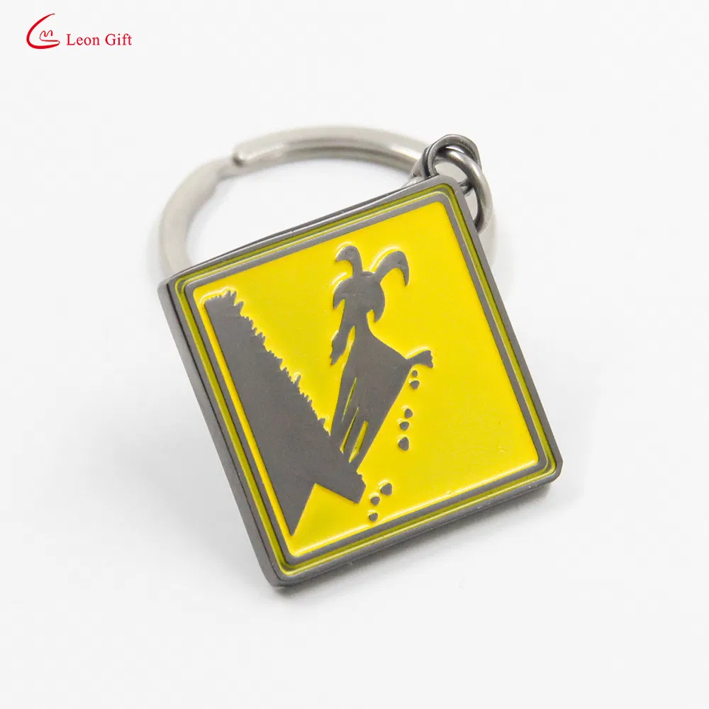 Promotional Custom Logo Fashion Color Leather Metal Keychain