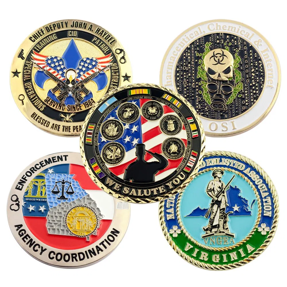 Custom High Quality Metal Challenge Token Military Stamping Coin for Wholesale Coins