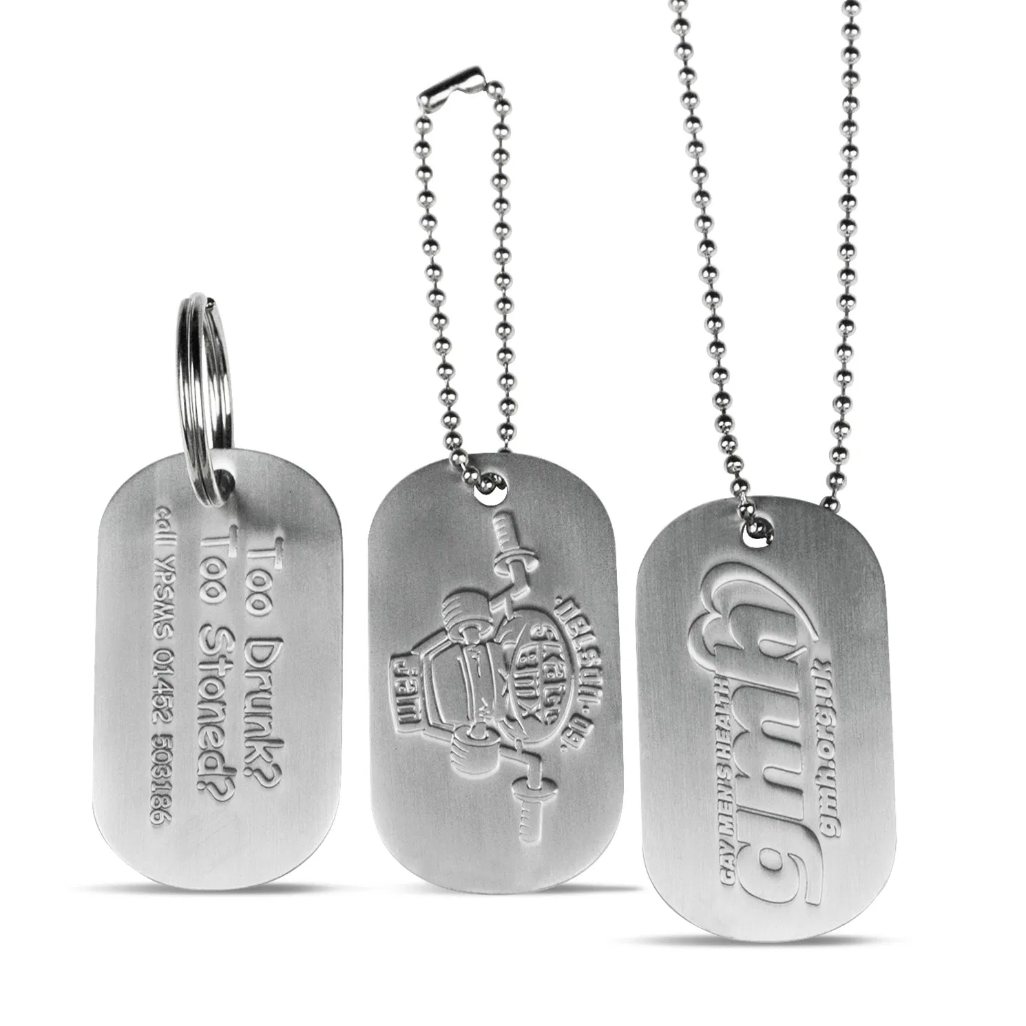 Printer Logo Engraved ID Metal Stainless Steel Blank Printable Sublimation Military Customized Dog Tags