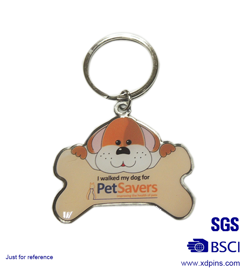 Metal Cheaper Qr Printing Key Tag Logo Key Chain Key Holder (XD03022)