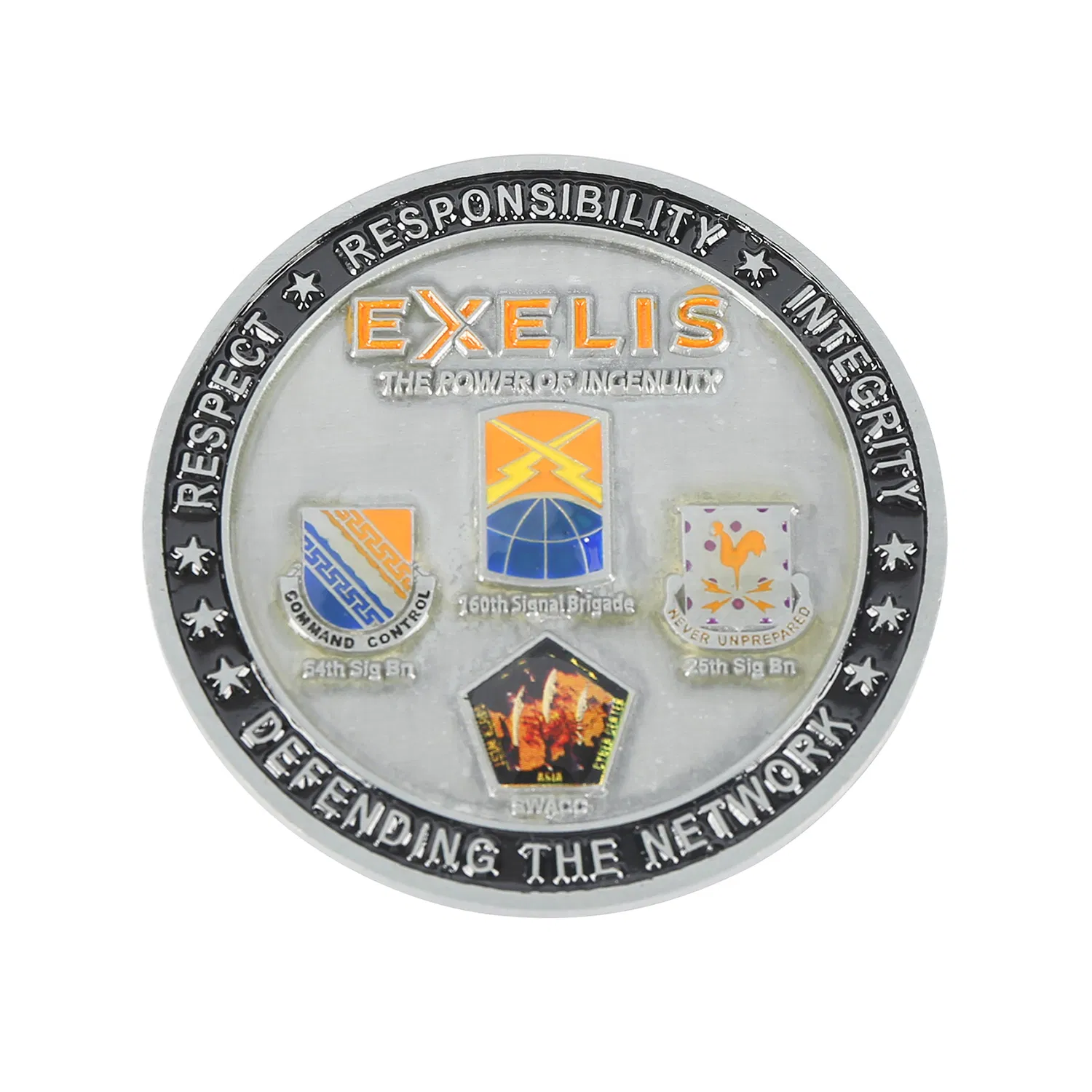 Shenzhen Custom Metal Art Craft 3D Logo Epoxy Gold Coins Laser Marking Name Tag Chile Navy Military Honor Souvenir Challenge Coins