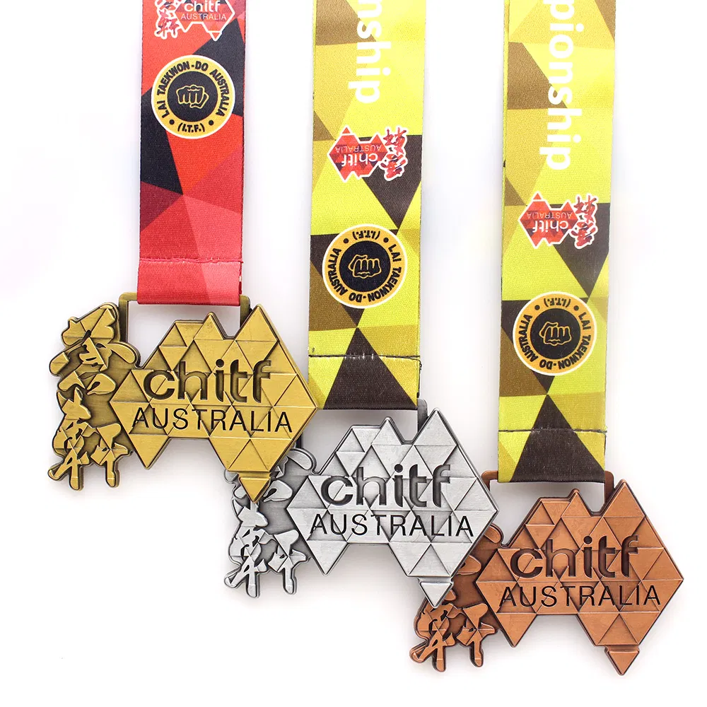 No Minimum Cheap Custom Souvenir Enamel 3D Logo Trophy Award Gold Metal Judo Football Soccer Run Race Triathlon Marathon Running Karate Sport Medal