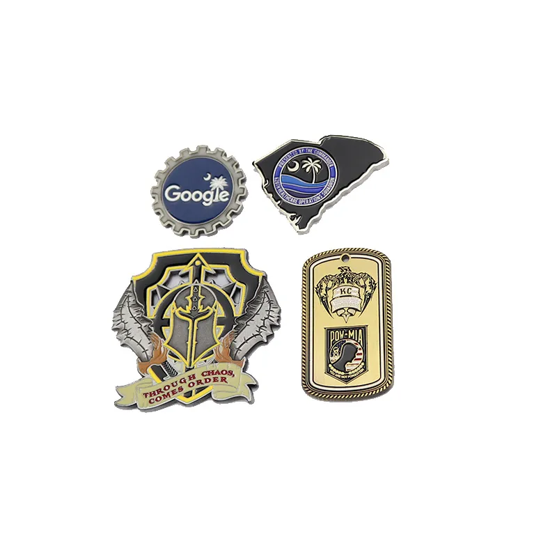 3D Antique Gold Challenge Coin