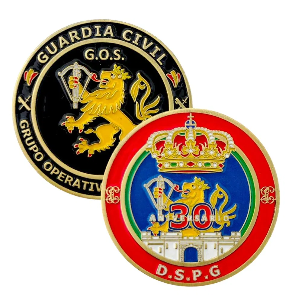 Factory Wholesale Custom Design Your Own Metal Soft Hard Enamel Naval Station Rota Tactical Leadership Program Tlp Spain Challenge Coins