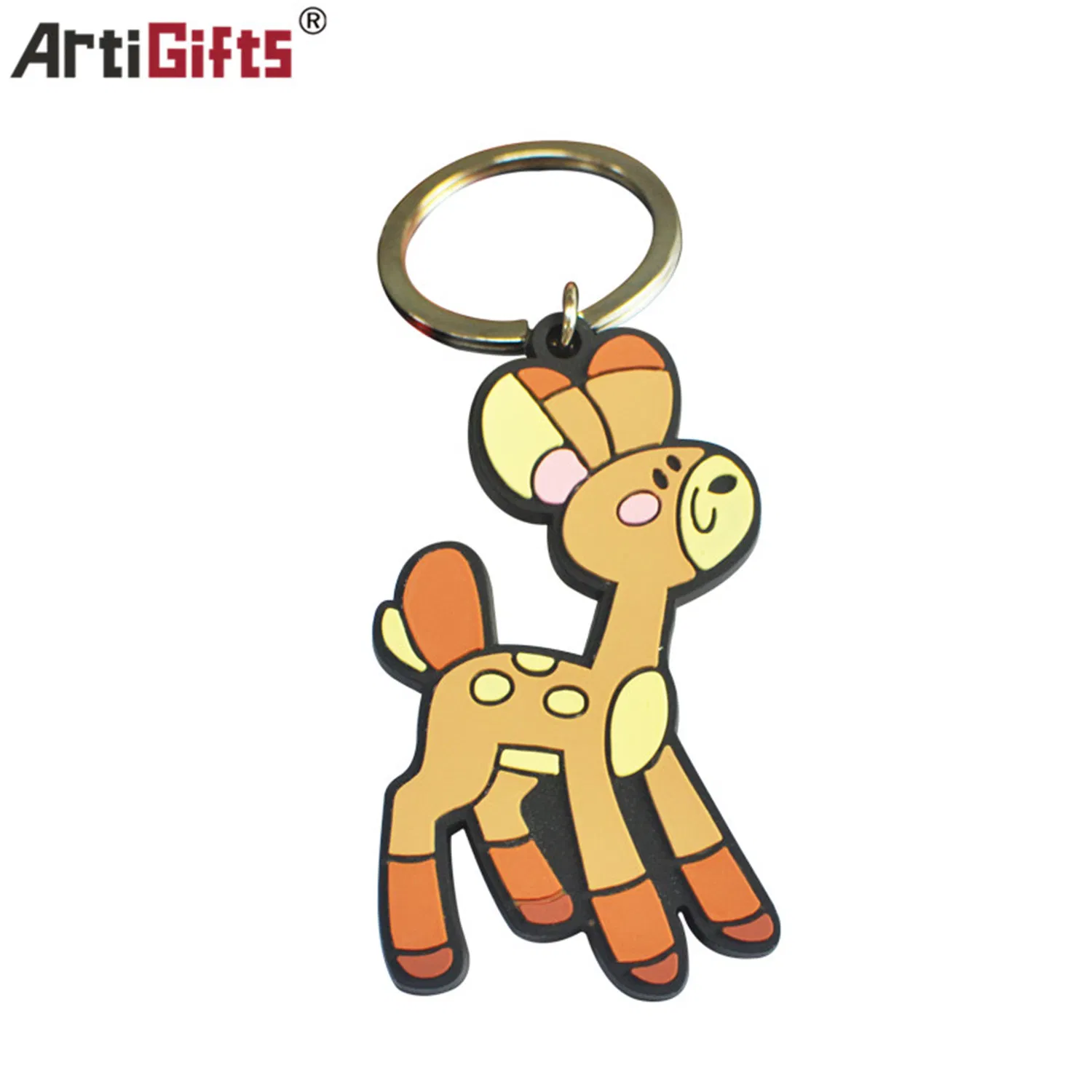 Custom Embossed 3D Soft PVC Keychain for Wholesale