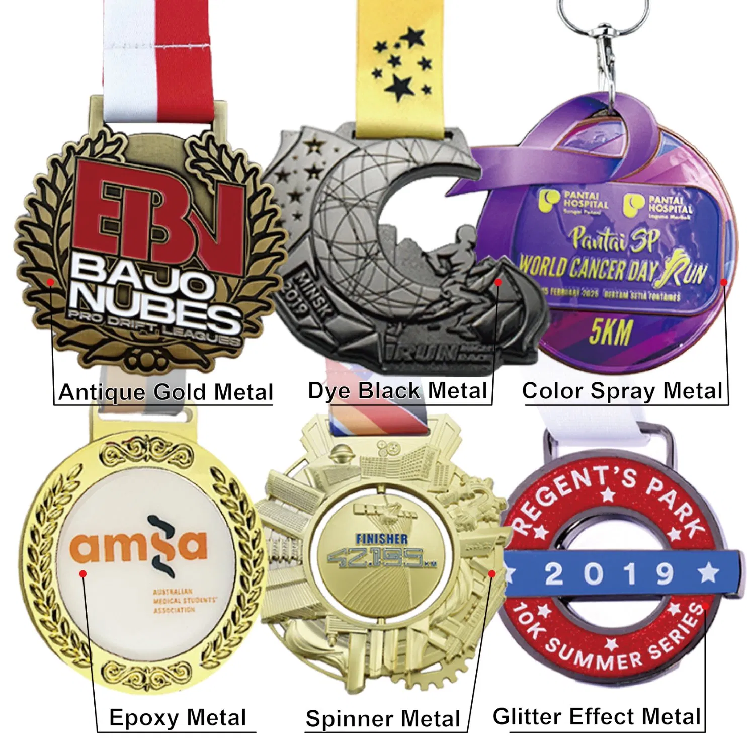 Wholesale Custom Logo 3D Brass Gold Silver Copper Plated Metal Sports Souvenir Medals Kickboxing Judo Jiu Jitsu Awards