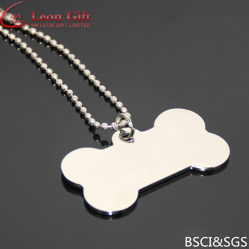 Wholesale Stainless Steel High Quality Polished Blank Necklace Dog Tag