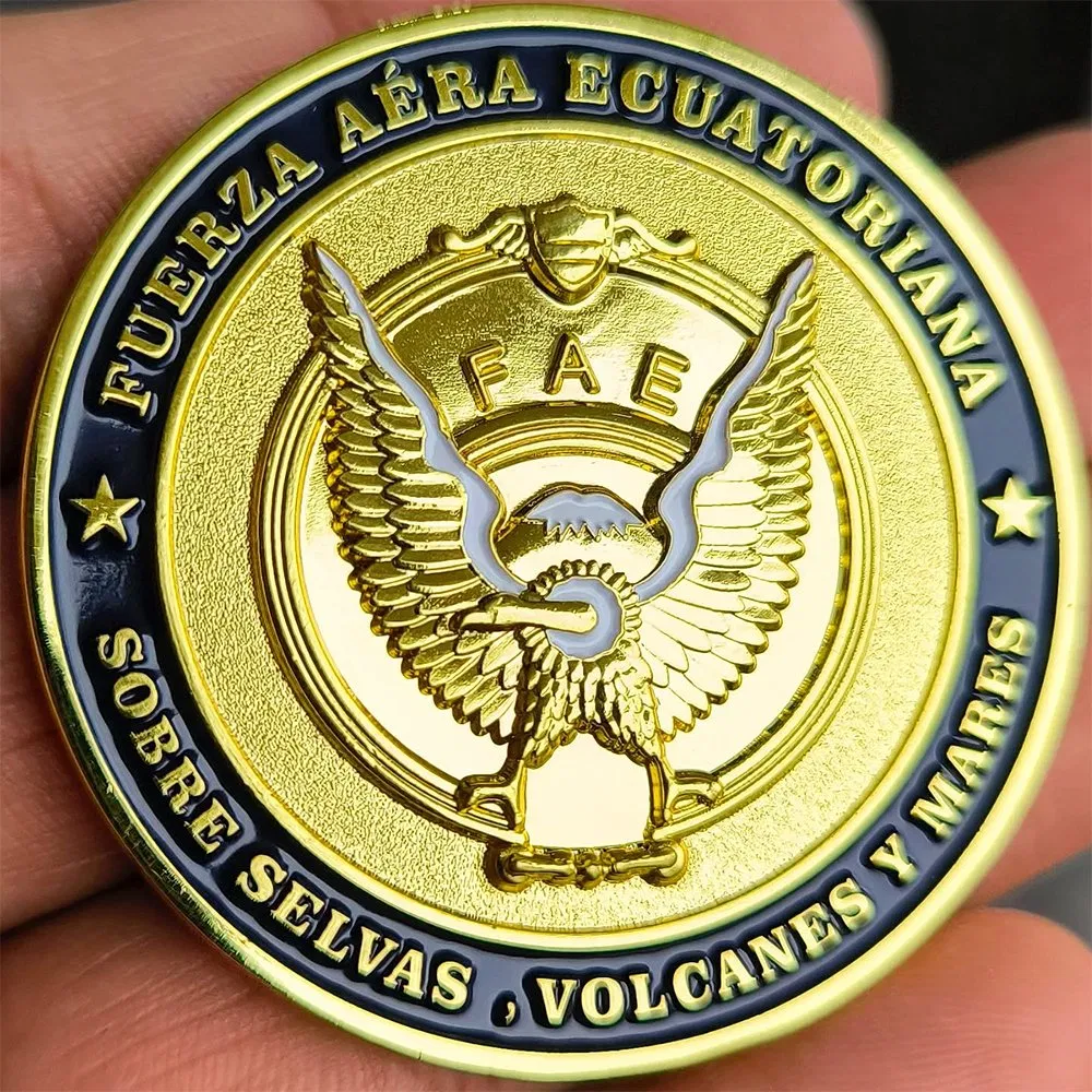 Customized 3D Style Metal Antique Gold Brass Plating Engraved Emblem Fantastic Polished Custom Challenge Coins for Souvenir