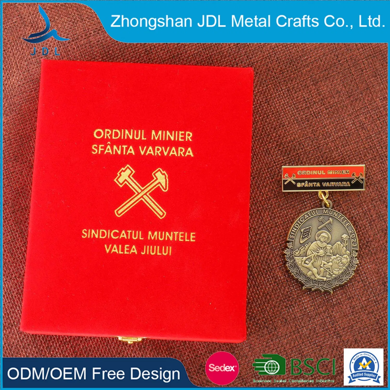 BSCI Factory Customized 3D Sports Gold Commemorative Medallions Medal for Promotion Souvenir Gifts, with Ribbon/Lanyard