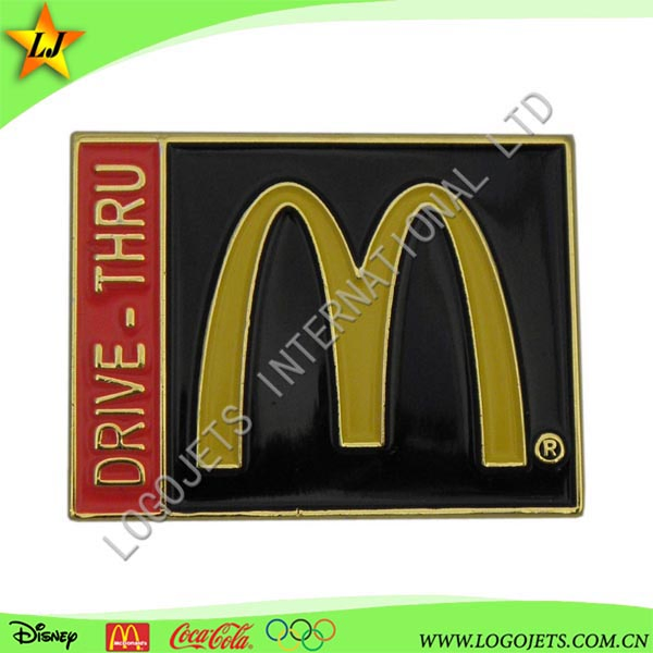 Wholesale Promotional Metal Craft Gifts Custom Macdonald Soft Enamel Metal Lapel Pin