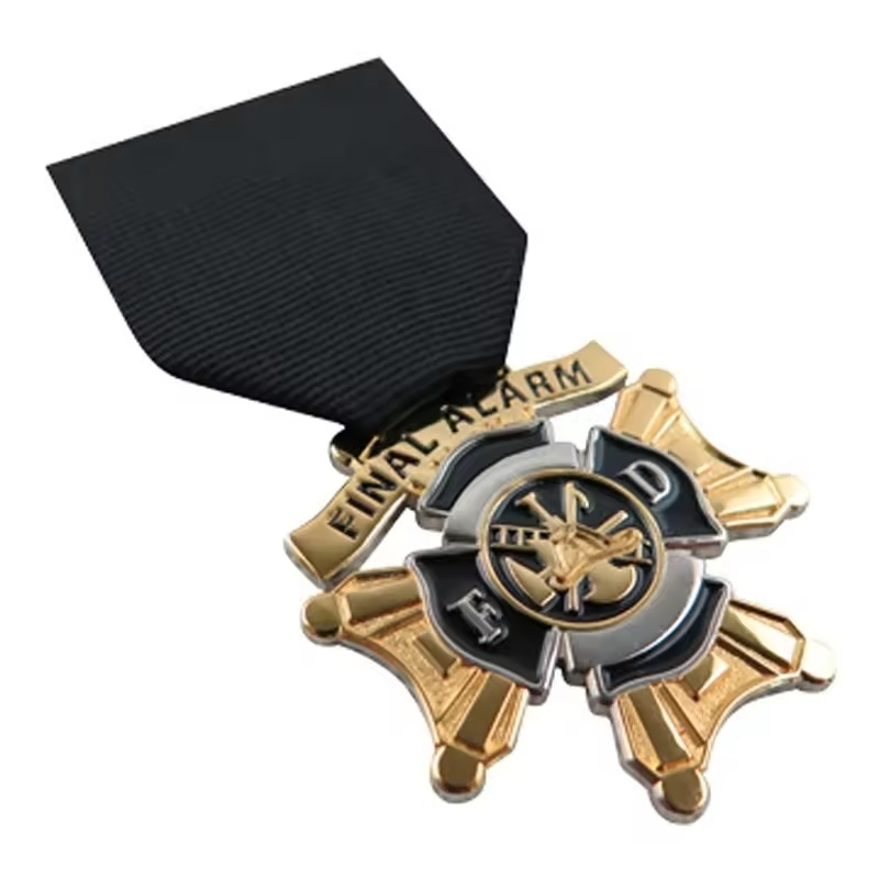 Custom Metal Commemorative Medal Souvenir Emblem Decoration Heroic Honor Chest Badge Medal