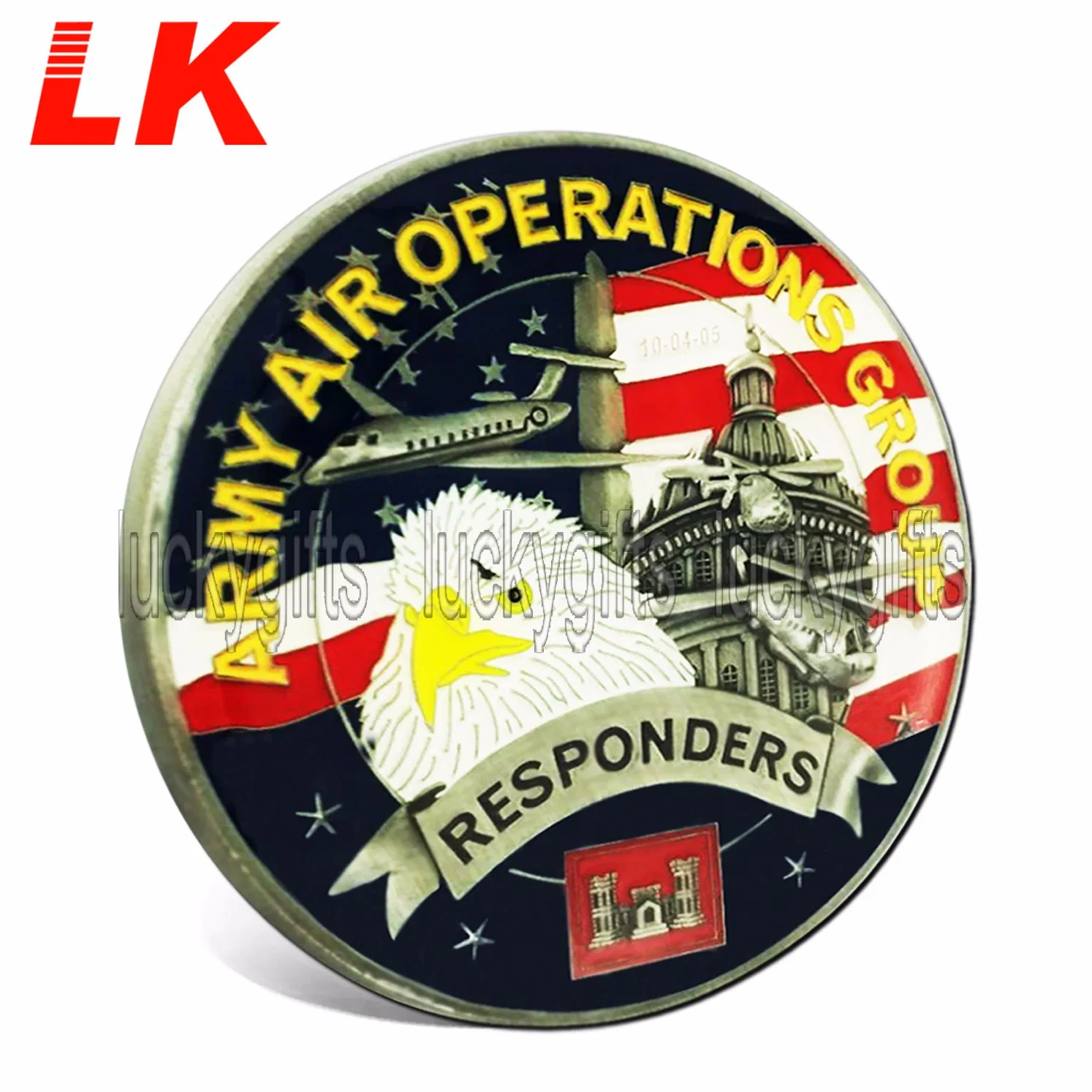 Antique Plating Metal Military Challenge Coin with Custom Logo