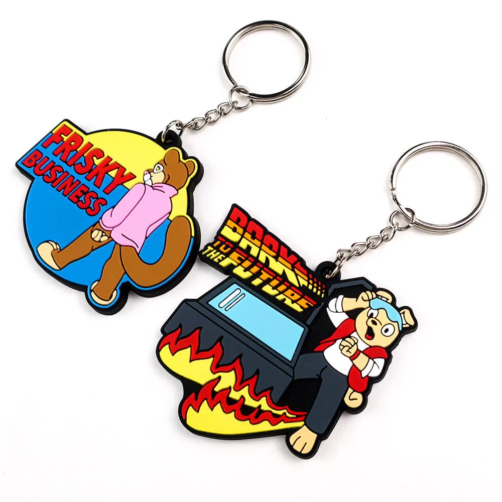 Manufacturer Personalized Eo-Friendly Embossed 2D 3D Keyring Cute Rubber Anime Custom Logo Cartoon Soft PVC Keychain