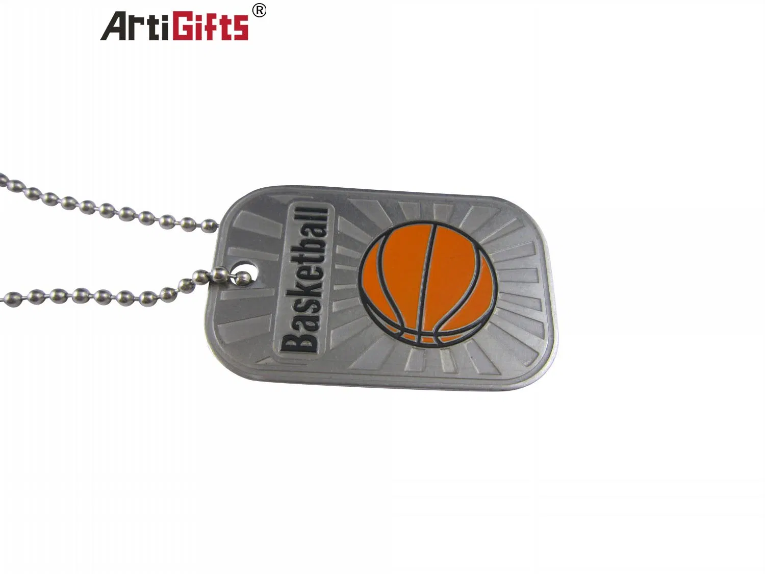 Stainless Steel Dog Tag with Rubber Edge