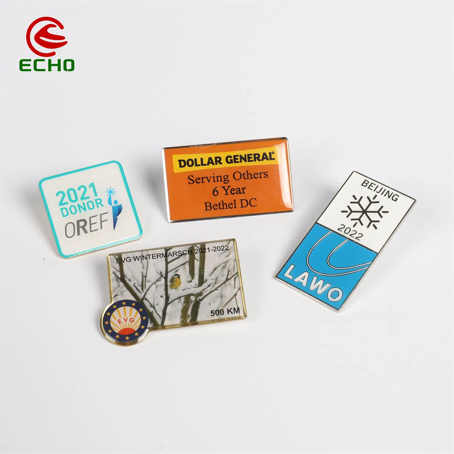 Custom Logo Nurse Name ID Metal Badge Blank Suit Lapel Pin Flag Badge