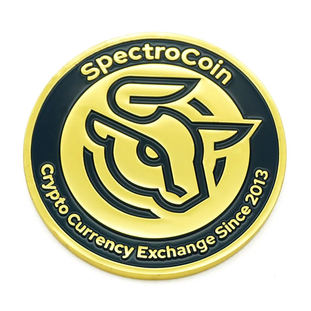 No Minimum Custom Cheap Gold Engraving Coin Metal Zinc Alloy Commemorative 5 Years Hard Soft Enamel Golden Metal Challenge Coin