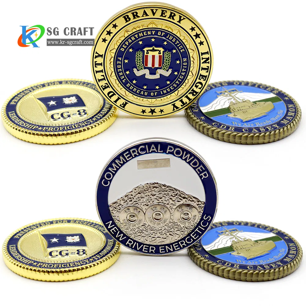 Promotion Custom Super Quality Die Stamped Enamel Commemorative Zinc Alloy Gold Plating Soft Hard Enamel Custom Challenge Coin