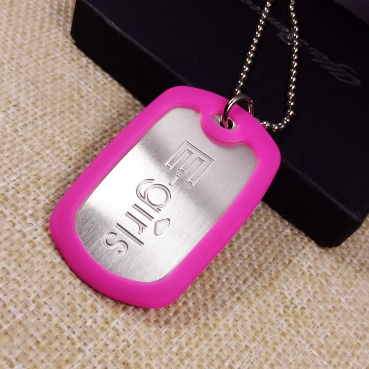 Custom Stainless Steel Embossed Metal Dog Tag for Laser Engraving