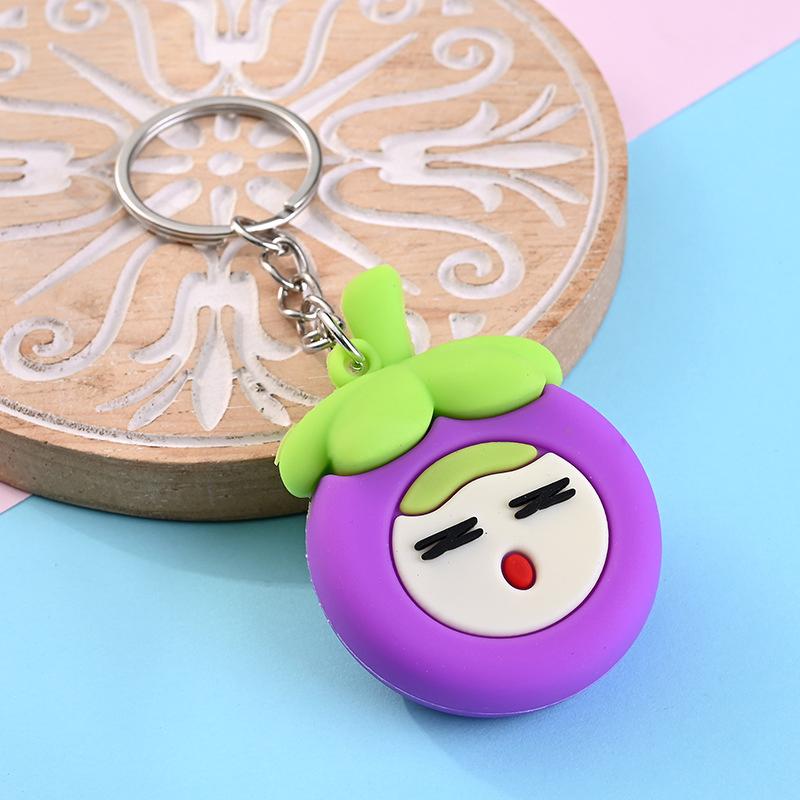 Custom PVC Keychain with 3D Soft Rubber Cartoon Embossed Logo Design Promotional Souvenir Style