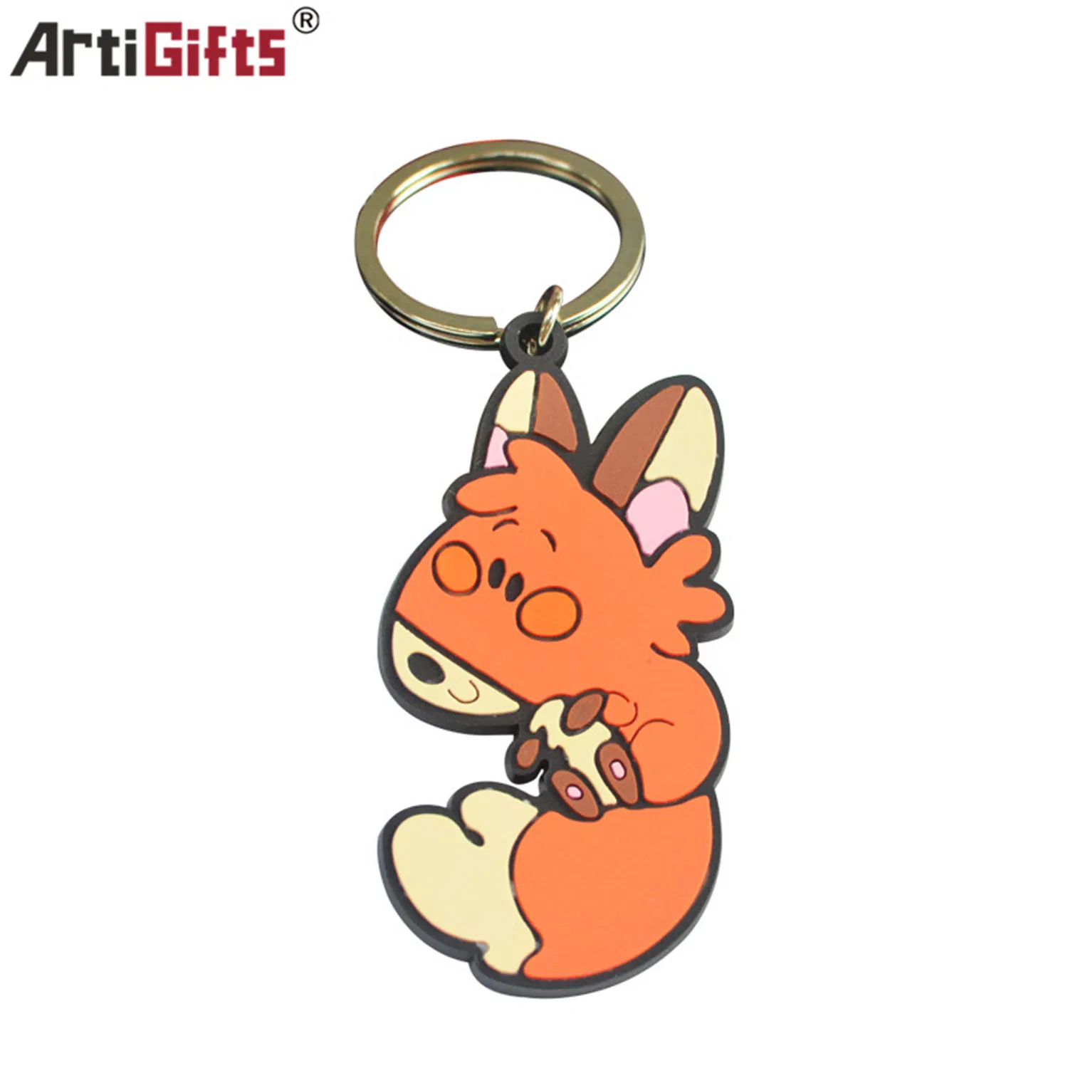 Custom Embossed 3D Soft PVC Keychain for Wholesale