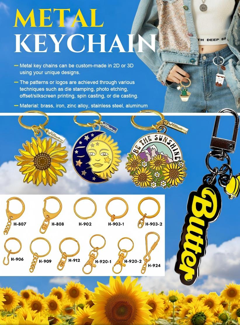 Trendy Hard Enamel Keychain with Unique Custom Shape Designs