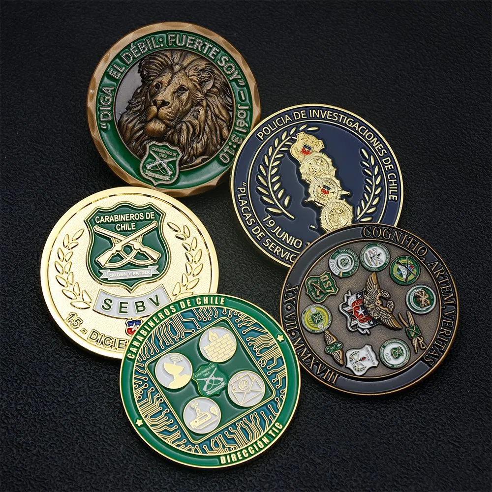 Manufacturer Custom 3D Soft Hard Enamel Metal Engraving Metal Medal Crafts 3D Challenge Coins Maker