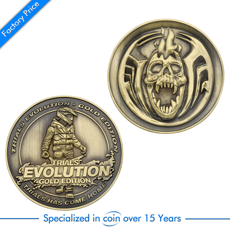Custom Antique Nickle Plating Metal 3D Challenge Souvenir Memory Coin for Promotional Gift
