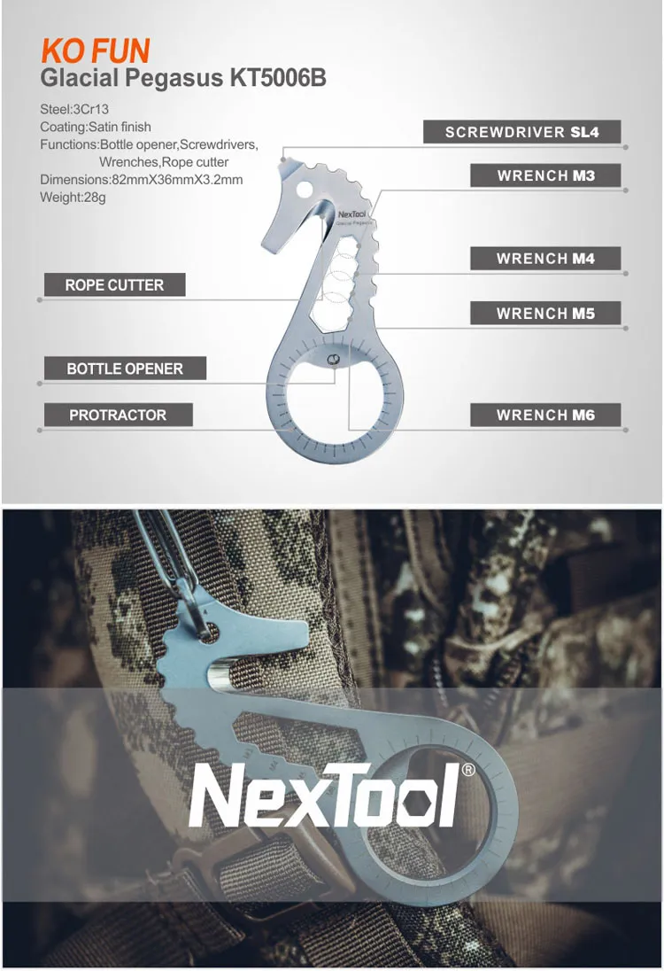 Nextool Multi Functional Keychain
